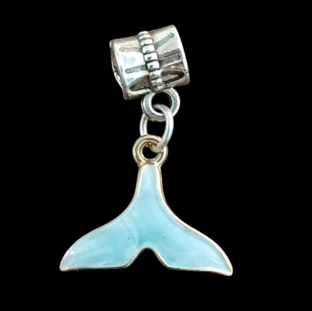 Whale Tail charm suitable for Pandora or other similar bracelet/ necklace 6093